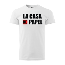 ZSONA DEKOR Póló La casa de papel V2 mintával - Fehér S méretben egyedi ajándék