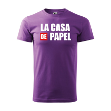 ZSONA DEKOR Póló La casa de papel V2 mintával - Lila XL méretben egyedi ajándék