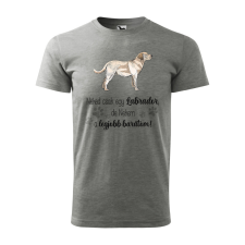 ZSONA DEKOR Póló Labrador mintával - Szürke XXL méretben egyedi ajándék