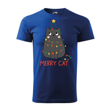 ZSONA DEKOR Póló Merry Cat mintával - Kék XXXL méretben egyedi ajándék