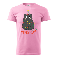ZSONA DEKOR Póló Merry Cat mintával - Rózsaszín XXXL méretben egyedi ajándék