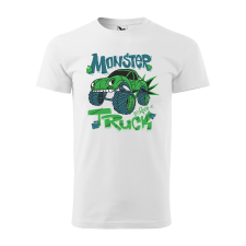 ZSONA DEKOR Póló Monster truck mintával - Fehér S méretben egyedi ajándék