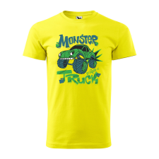 ZSONA DEKOR Póló Monster truck mintával - Sárga L méretben egyedi ajándék