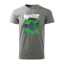 ZSONA DEKOR Póló Monster truck mintával - Szürke M méretben egyedi ajándék
