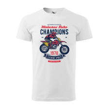 ZSONA DEKOR Póló Motocross mintával - Fehér L méretben egyedi ajándék
