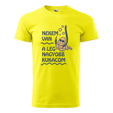 ZSONA DEKOR Póló Nekem van a legnagyobb kukacom mintával - Sárga XXL méretben egyedi ajándék
