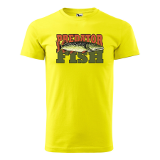 ZSONA DEKOR Póló Predator fish mintával - Sárga XXXL méretben egyedi ajándék