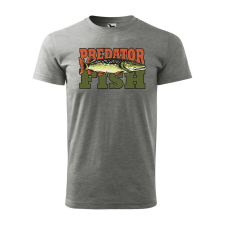 ZSONA DEKOR Póló Predator fish mintával - Szürke XXL méretben egyedi ajándék