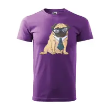 ZSONA DEKOR Póló Pug Dog mintával - Lila S méretben egyedi ajándék