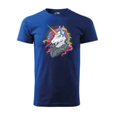 ZSONA DEKOR Póló Punk unicorn mintával - Kék XL méretben egyedi ajándék