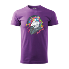 ZSONA DEKOR Póló Punk unicorn mintával - Lila L méretben egyedi ajándék