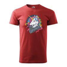 ZSONA DEKOR Póló Punk unicorn mintával - Terrakotta XXXL méretben egyedi ajándék