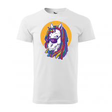 ZSONA DEKOR Póló Raszta unikornis mintával - Fehér M méretben egyedi ajándék