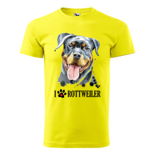 ZSONA DEKOR Póló Rotweiler mintával - Sárga XXXL méretben egyedi ajándék