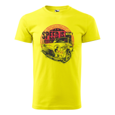ZSONA DEKOR Póló Speed is what i need mintával - Sárga S méretben egyedi ajándék