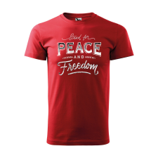 ZSONA DEKOR Póló Stand for peace mintával - Piros XXXL méretben egyedi ajándék