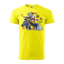 ZSONA DEKOR Póló Száguldó télapó mintával - Sárga M méretben egyedi ajándék