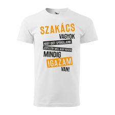 ZSONA DEKOR Póló Szakács vagyok mintával - Fehér S méretben egyedi ajándék