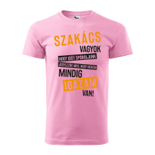 ZSONA DEKOR Póló Szakács vagyok mintával - Rózsaszín XXL méretben egyedi ajándék