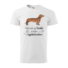 ZSONA DEKOR Póló Tacskó mintával - Fehér M méretben v1 egyedi ajándék