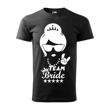 ZSONA DEKOR Póló Team bride mintával - Fekete XXXL méretben v3 egyedi ajándék