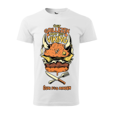 ZSONA DEKOR Póló Úgy grillezek mint egy viking mintával - Fehér XXXL méretben egyedi ajándék