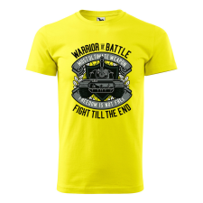 ZSONA DEKOR Póló Warrior of battle mintával - Sárga XXXL méretben egyedi ajándék