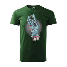 ZSONA DEKOR Póló Zombi kéz mintával - Zöld S méretben egyedi ajándék