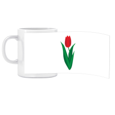 ZSONA DEKOR Porcelán bögre Ovis jellel Tulipán mintával bögrék, csészék