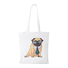 ZSONA DEKOR Pug Dog - Bevásárló táska fehér