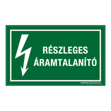 ZSONA DEKOR Részleges áramtalanító Műanyag tábla 160x100 mm információs címke