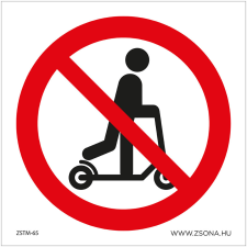 ZSONA DEKOR Rollerezni tilos! Öntapadós matrica 100x100 mm információs címke