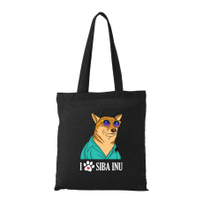 ZSONA DEKOR Siba Inu - Bevásárló táska fekete