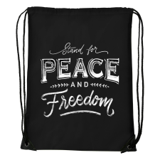 ZSONA DEKOR Stand for peace - Sport táska fekete kézitáska és bőrönd
