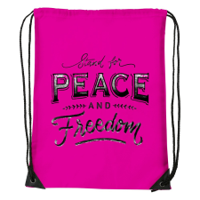 ZSONA DEKOR Stand for peace - Sport táska magenta kézitáska és bőrönd