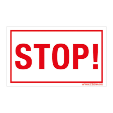 ZSONA DEKOR Stop! Öntapadós matrica csomag 100x60 mm 5db/csomag információs címke