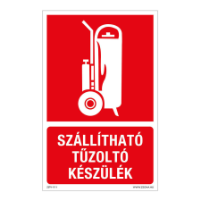 ZSONA DEKOR Szállítható tűzoltó készülék Öntapadós matrica 160x100 mm információs címke