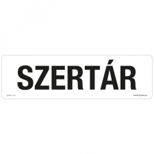 ZSONA DEKOR Szertár Műanyag tábla 250x80 mm információs címke