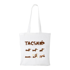 ZSONA DEKOR Tacskó - Bevásárló táska fehér v2