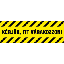 ZSONA DEKOR Tartson 2 méter távolságot padló matrica 400x120 mm információs címke