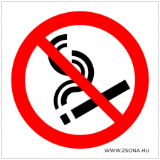 ZSONA DEKOR Tilos a dohányzás! Műanyag tábla 100x100 mm információs címke