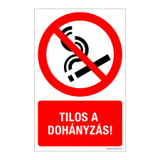 ZSONA DEKOR Tilos a dohányzás! Műanyag tábla 100x160 mm információs címke