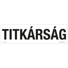 ZSONA DEKOR Titkárság Öntapadós matrica 250x80 mm információs címke