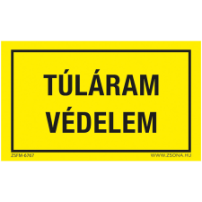 ZSONA DEKOR Túláram védelem Öntapadós matrica 160x100 mm információs címke