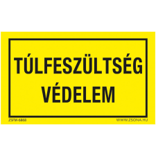 ZSONA DEKOR Túlfeszültség védelem Alumínium tábla 100x160 mm információs címke
