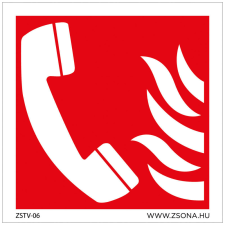 ZSONA DEKOR Tűzbejelentő telefon Öntapadós matrica 100x100 mm információs címke