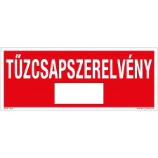 ZSONA DEKOR Tűzcsapszerelvény Utánvilágító műanyag tábla 250x100 mm információs címke