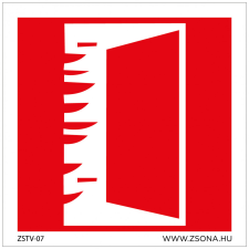 ZSONA DEKOR Tűzgátló ajtó zárva tartandó Műanyag tábla 100x100 mm információs címke