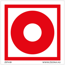 ZSONA DEKOR Tűzjelző Utánvilágító műanyag tábla 200x200 mm információs címke