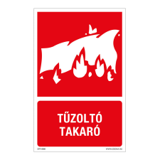 ZSONA DEKOR Tűzoltó takaró Alumínium tábla 100x160 mm információs címke